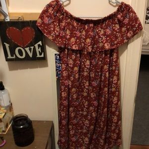 Primark Floral off-shoulder dress